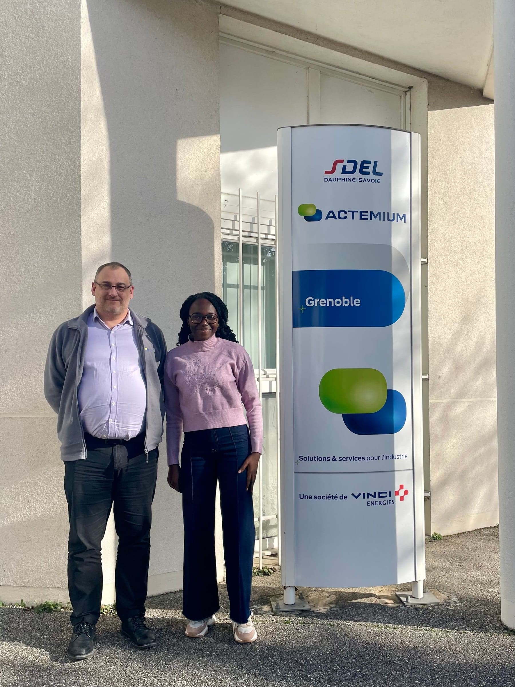 Christelle et David Fatou, binôme étudiante et mentor.