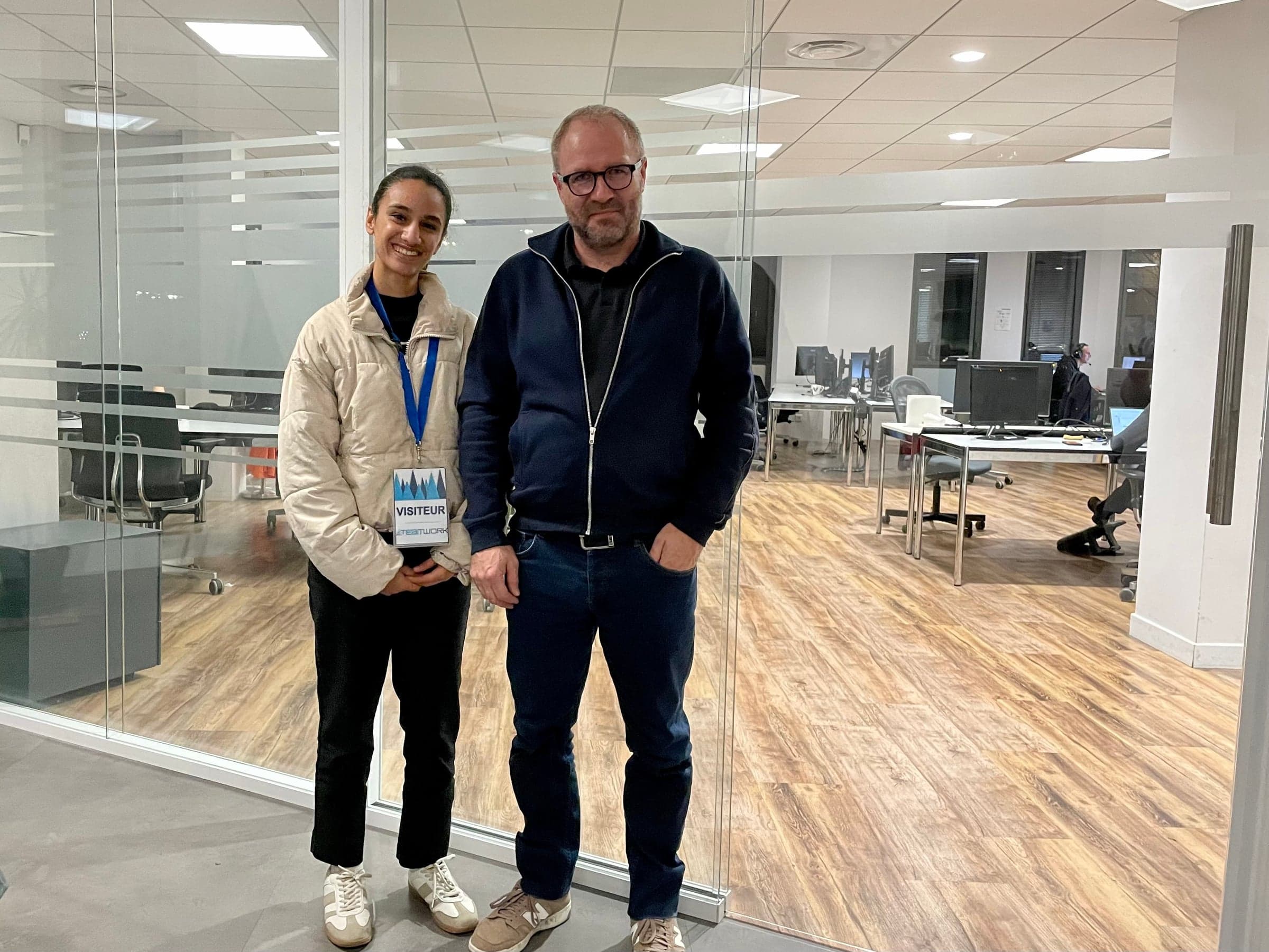 Rim et Julien, binôme étudiante et mentor chez TeamWork.